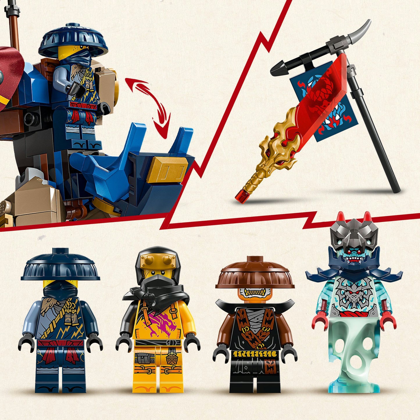 LEGO ninjago 71843 rogue's mecha drakenrijder
