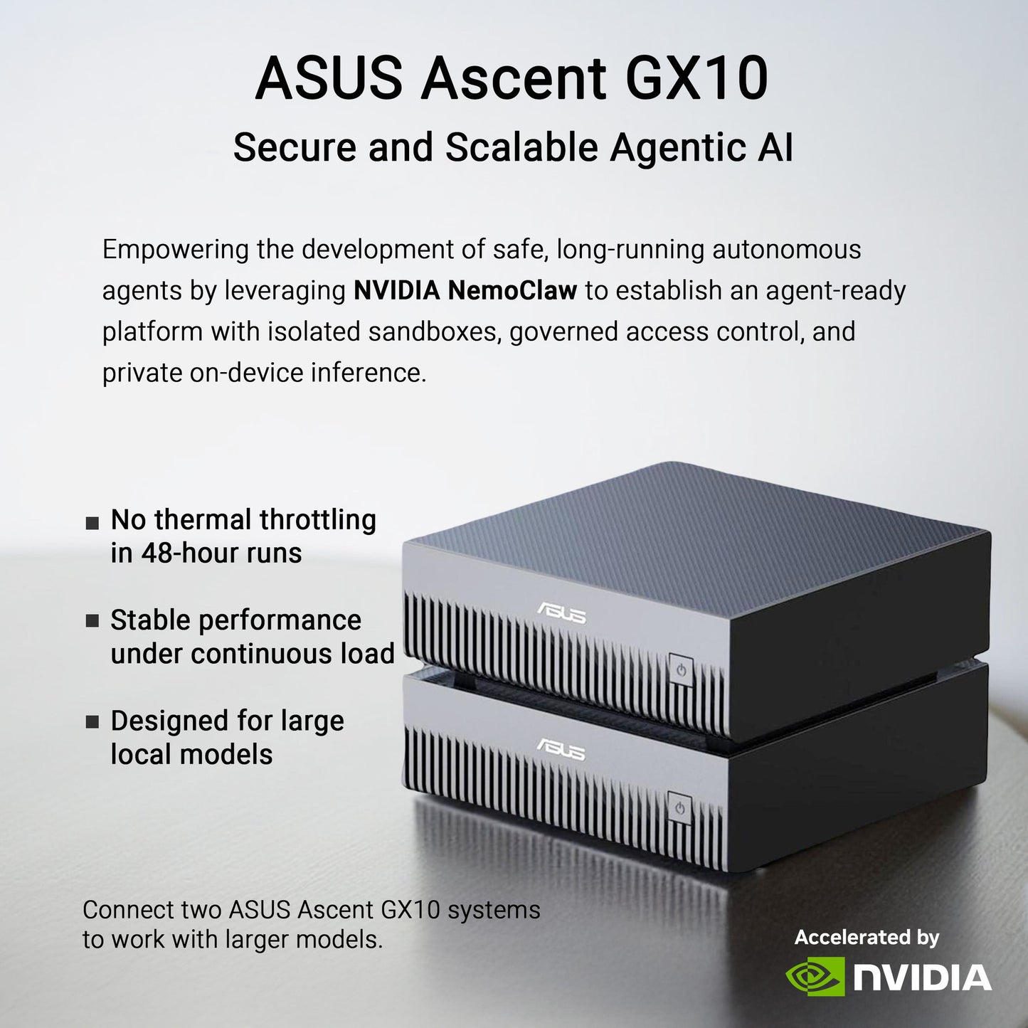 ASUS ascent gx10 arm v9.2-a 128 1 mini-pc (donkergrijs | nvidia gb10 grace blackwell | dgx spark | nvlink-c2c | 128 gb | 1 tb ssd)