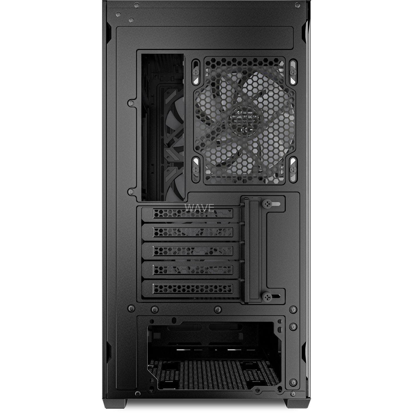 Sharkoon mk3 rgb mini tower behuizing (zwart | 2x usb-a | 1x usb-c | rgb | tempered glass)