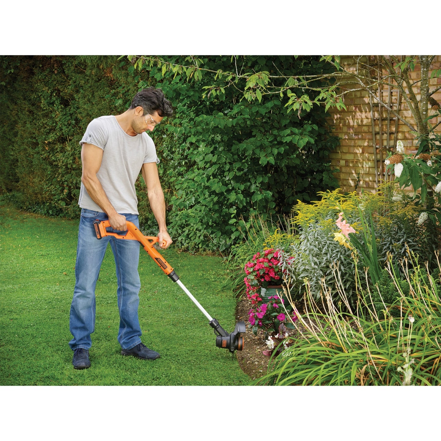 BLACK+DECKER accu grastrimmer st182320 (oranje, accu inbegrepen)