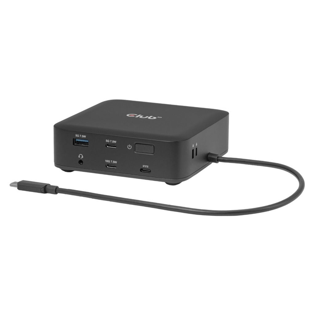 Club 3D 12-1 usb-c® quad displaylink dockingstation (zwart)