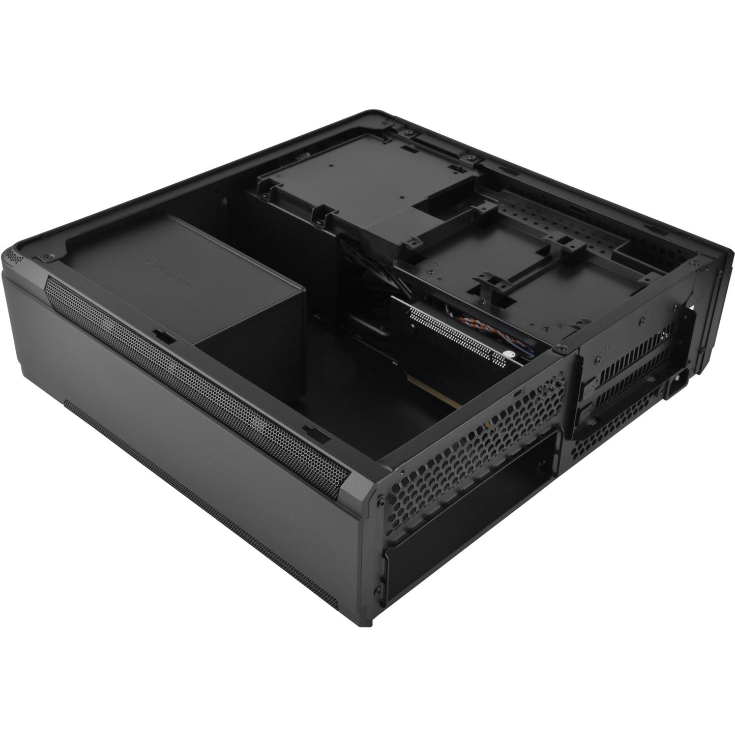 SilverStone sst-ftz01b-e desktop behuizing (zwart | 2x usb-a)