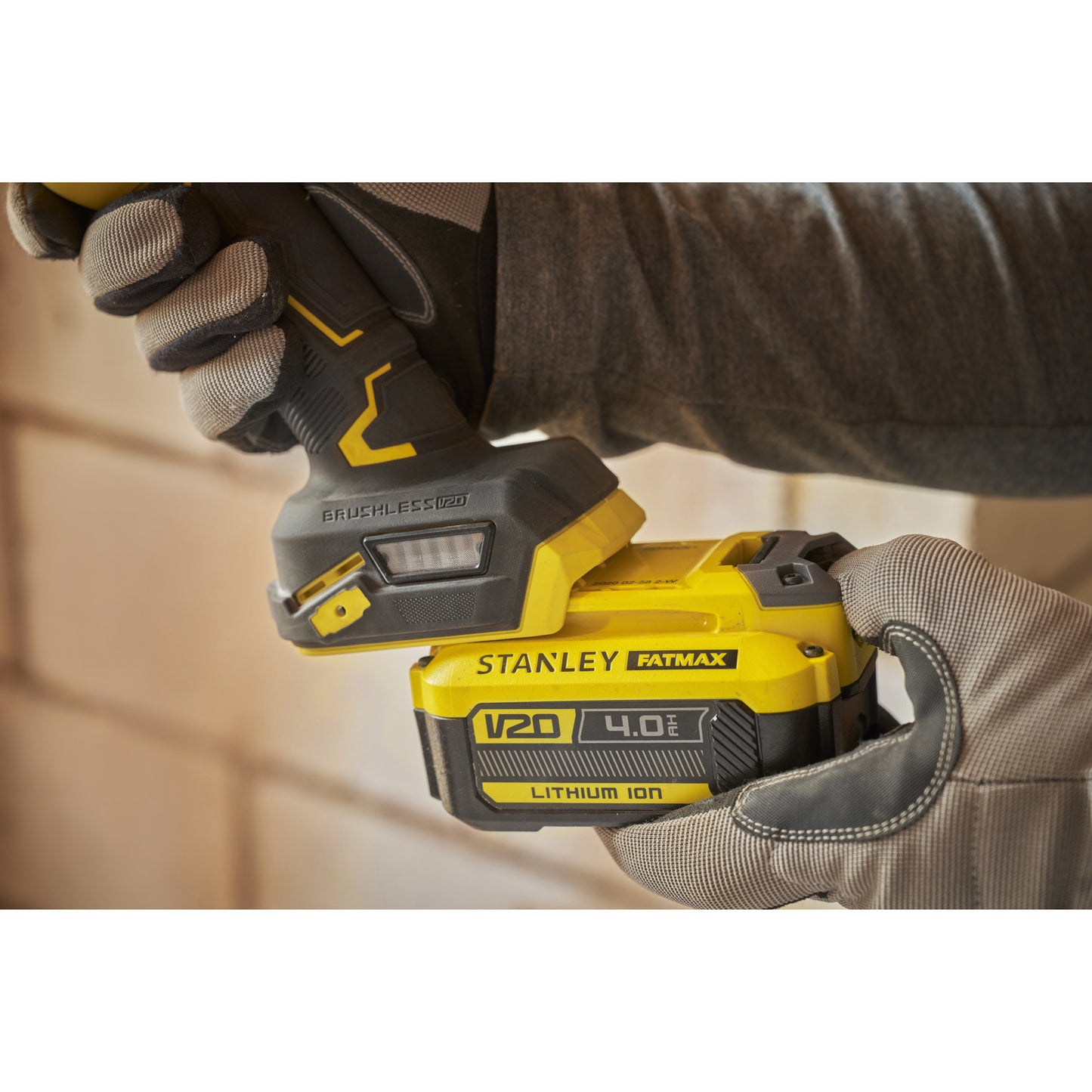 Stanley fatmax v20 18v haakse slijper 125mm (zwart geel, accu en oplader niet inbegrepen)