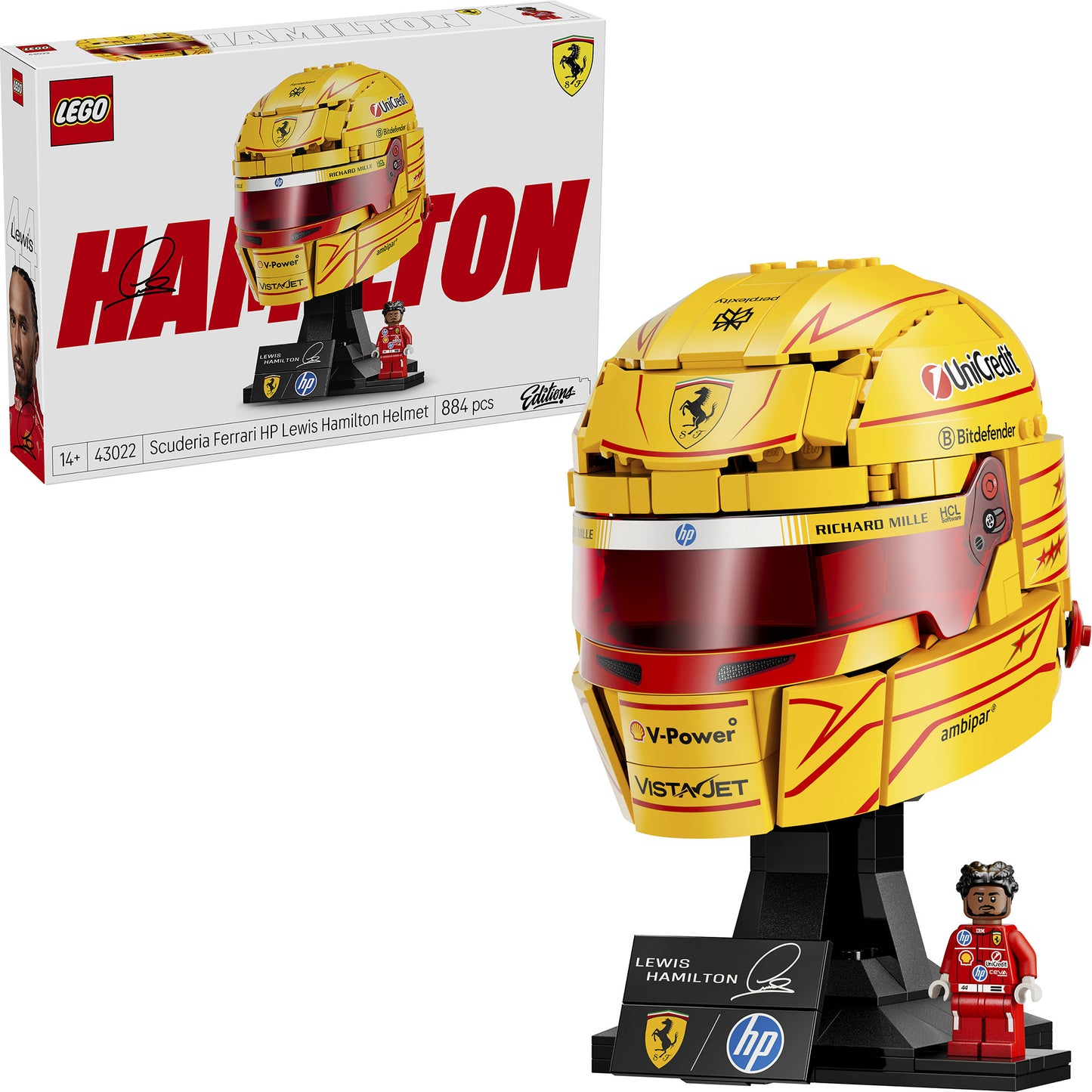 LEGO editions 43022 scuderia ferrari hp helm van lewis hamilton