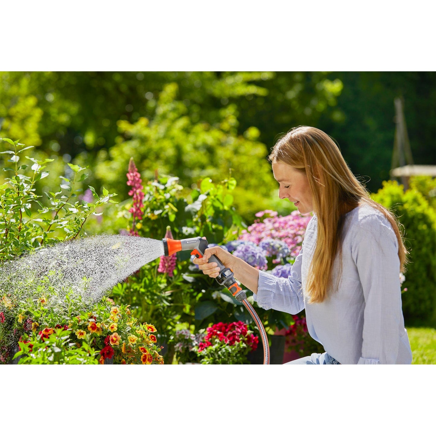 GARDENA sproeibroes aquacount (grijs oranje, 18352-20)