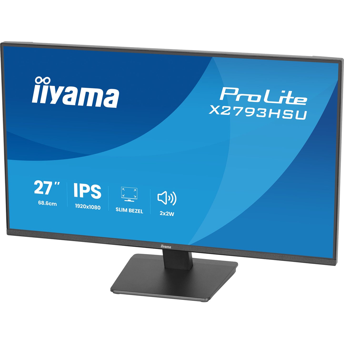 Iiyama prolite x2793hsu-b1 27 monitor (zwart (mat), 120 hz, hdmi, displayport, usb, audio)