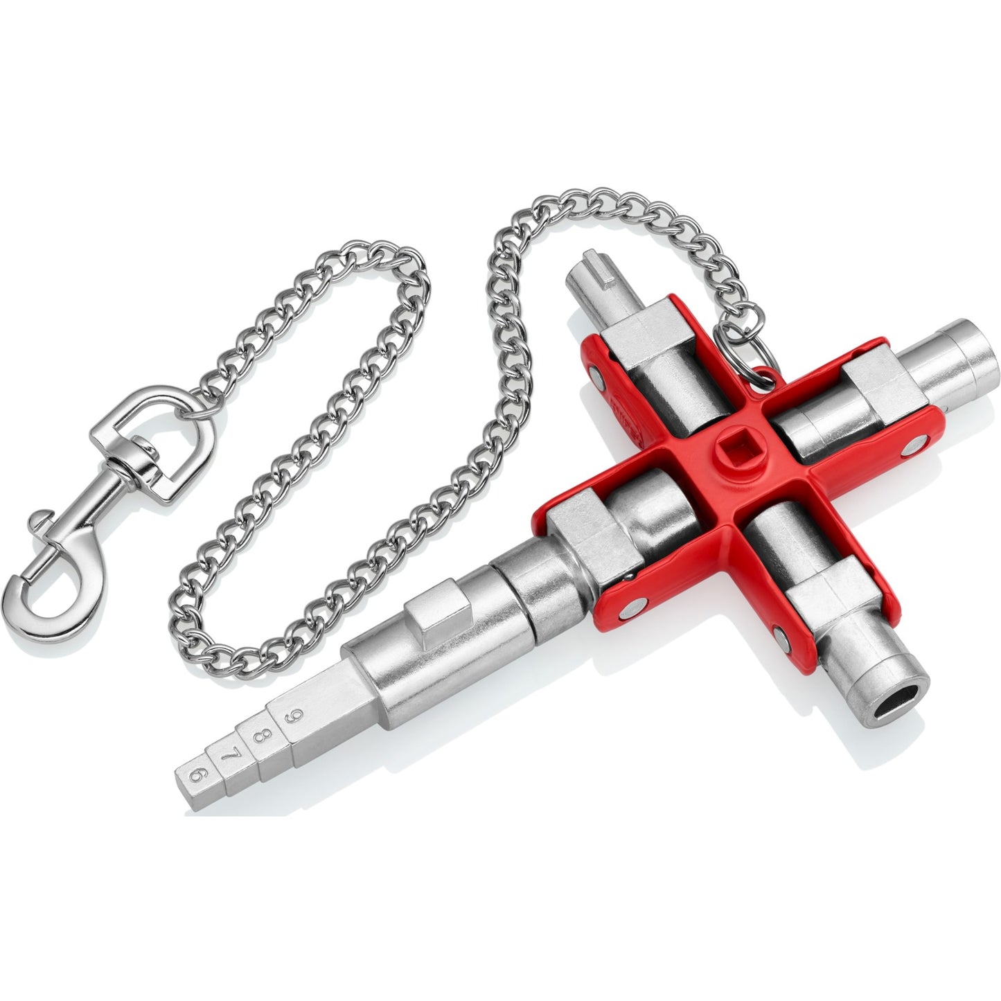 KNIPEX universele sleutel bouw 001106v01 dopsleutel (zilver rood)