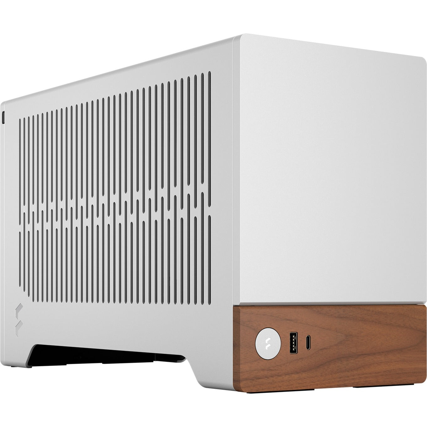Fractal Design terra mini tower behuizing (zilver houtkleur | 1x usb-a | 1x usb-c)