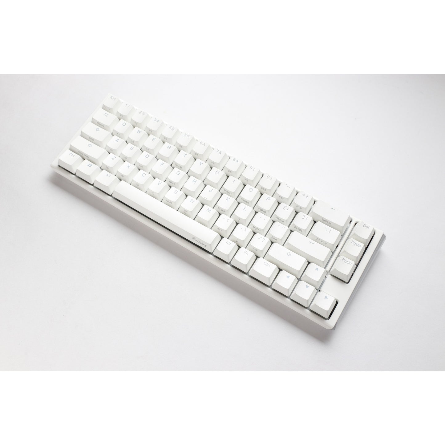 Ducky one 3 classic pure white sf rgb mechanisch toetsenbord (wit, us lay-out (qwerty), cherry mx brown, 65%, rgb leds, double-shot pbt, hot-swappable, quack mechanics)
