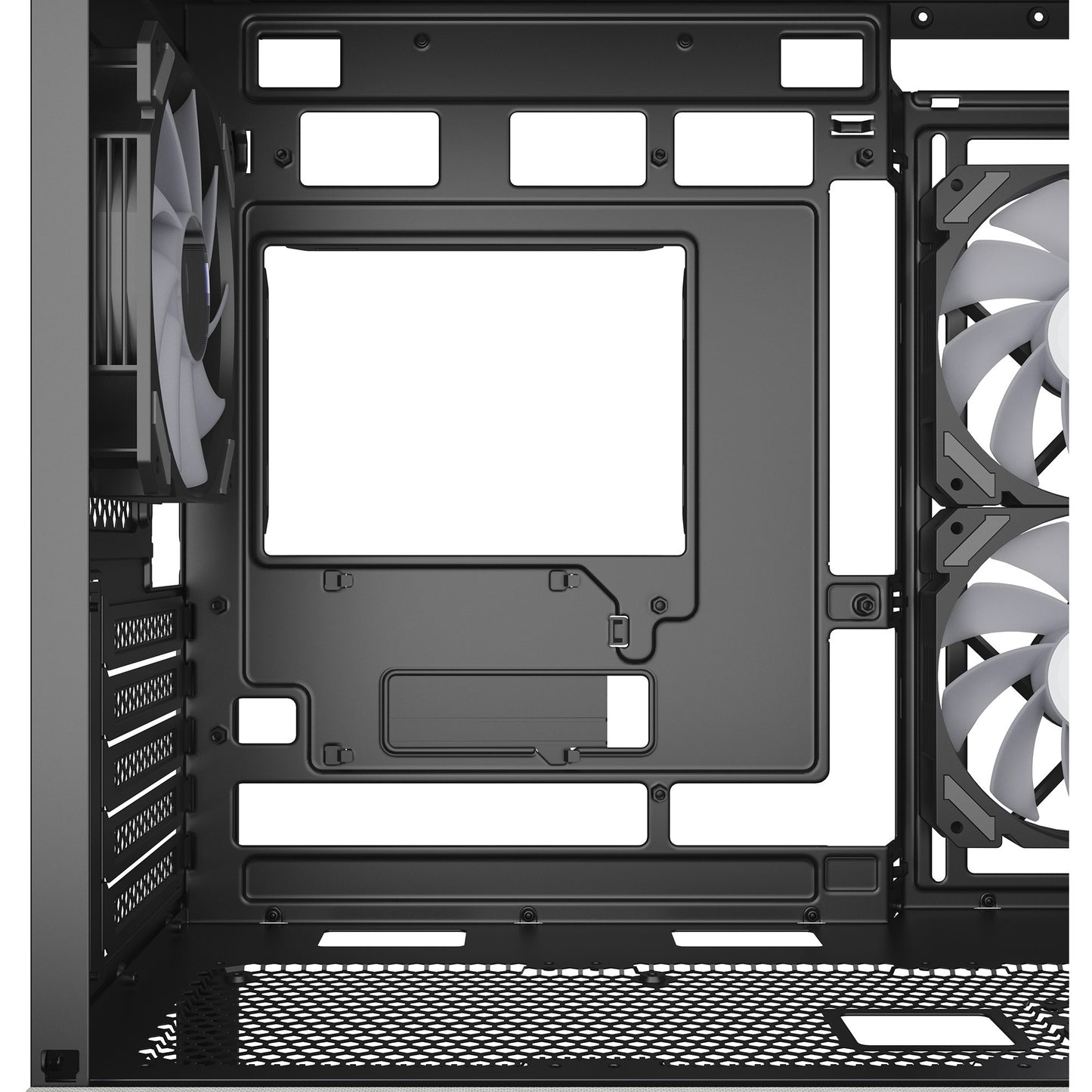 Sharkoon mk7 argb mini tower behuizing (zwart | 2x usb-a | 1x usb-c | rgb | tempered glass)