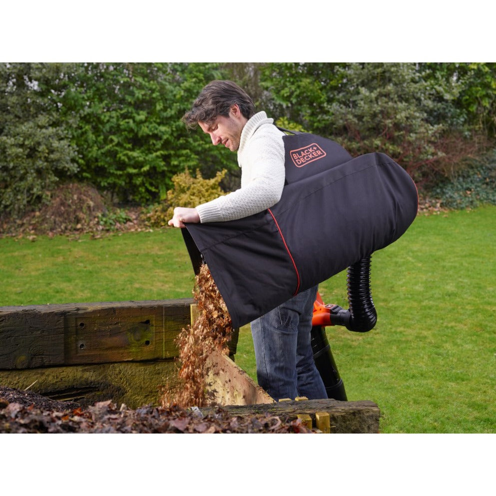 BLACK+DECKER opvangzak voor tuinruimers gwbp1 (zwart oranje)
