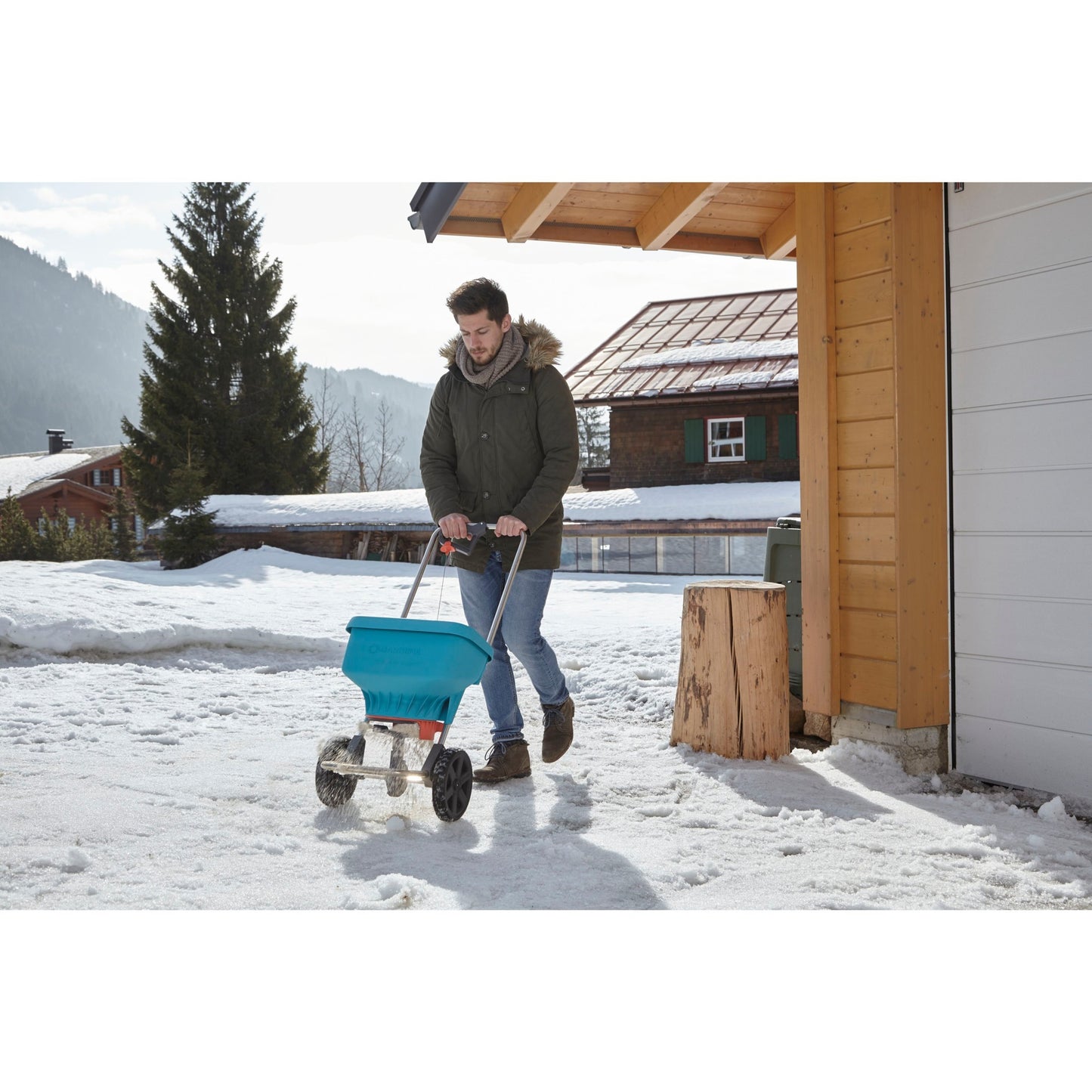 GARDENA strooiwagen xl strooiapparatuur (turquoise zwart, 436-20)