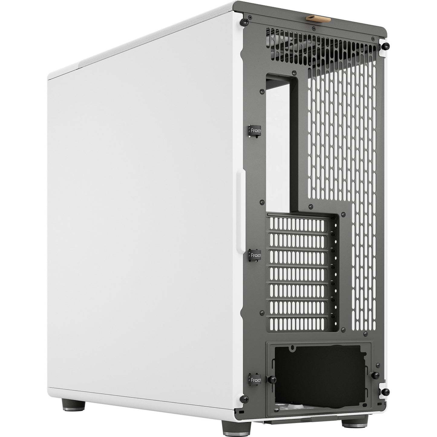 Fractal Design north xl rc chalk white tg clear midi tower behuizing (wit houtkleur | 2x usb-a | 1x usb-c | tempered glass)