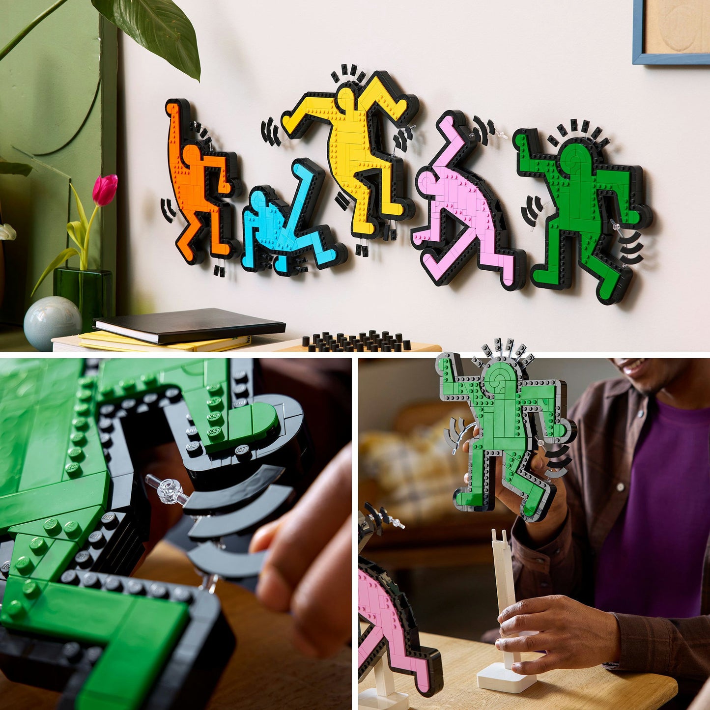 LEGO art 31216 keith haring dansende figuren