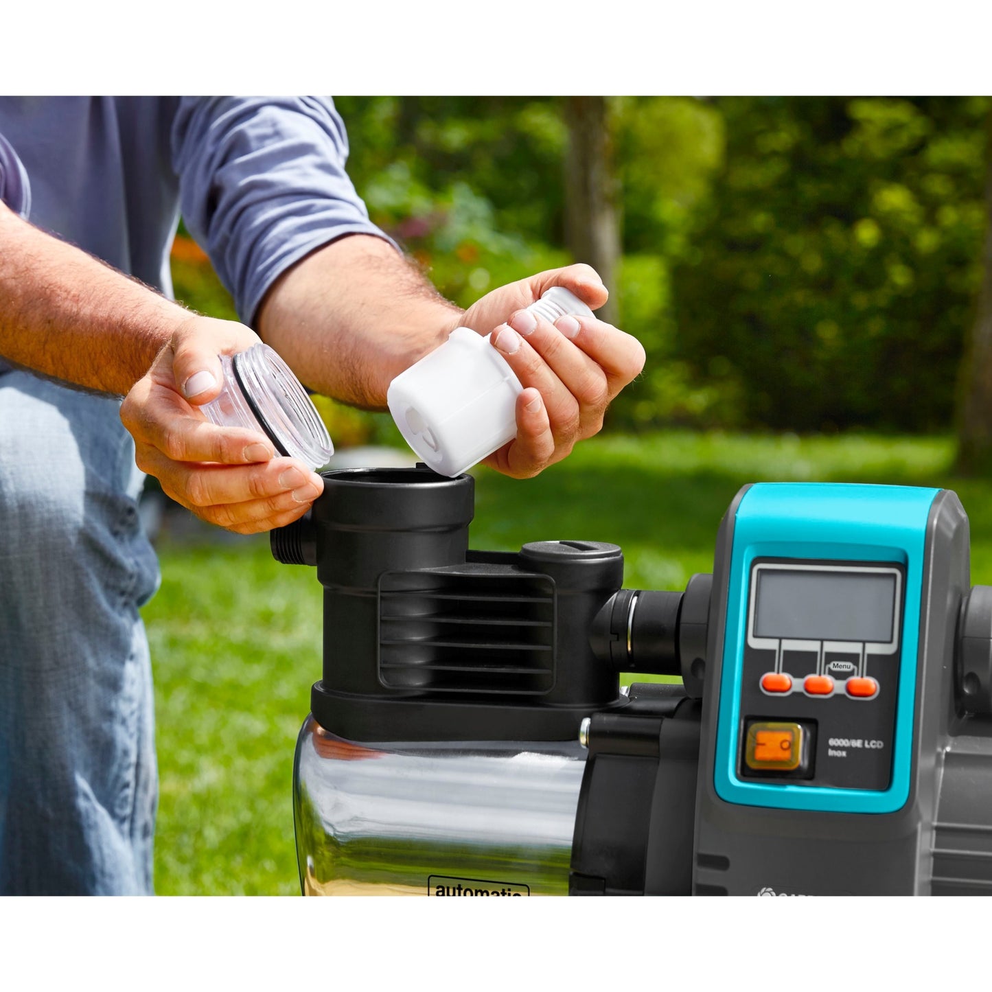 GARDENA hydrofoorpomp 6000 6 lcd inox (inox zwart, 1760-20)