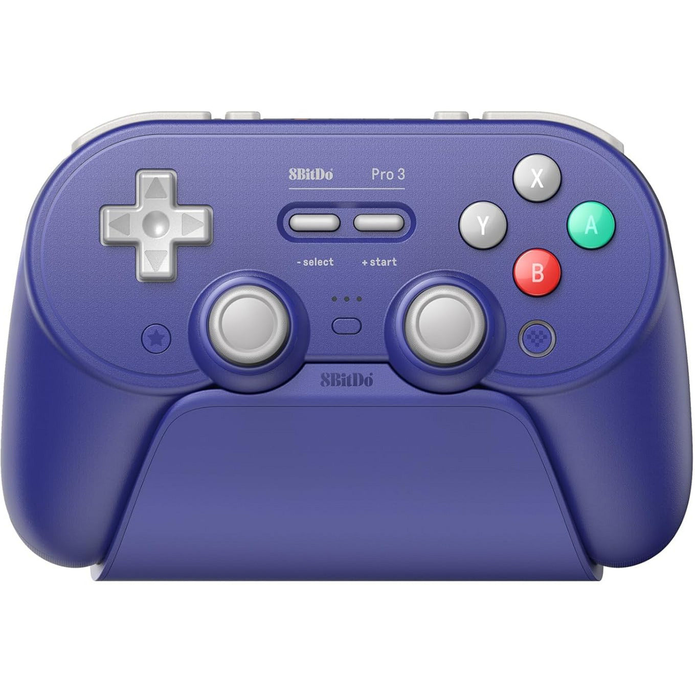8BitDo pro 3 bluetooth gamepad (paars wit, switch 1 2, pc, android, 2.4 ghz bluetooth usb)