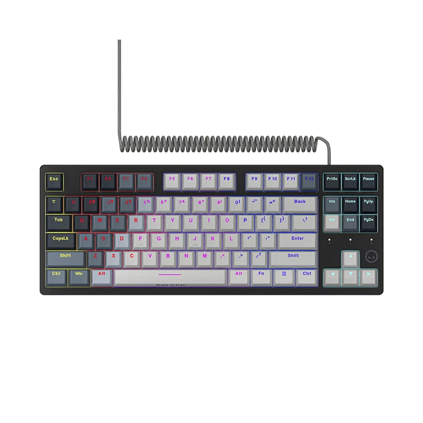 LORGAR azar 514tkl rgb mechanisch gaming toetsenbord (wit, us lay-out (qwerty), logar dream, 80% (tkl), rgb)
