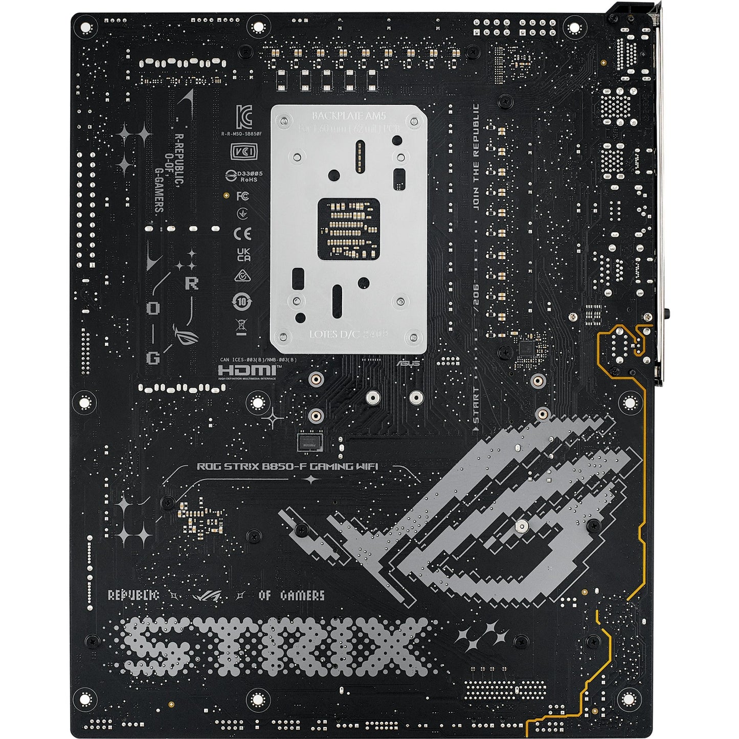 ASUS rog strix b850-f gaming wifi socket am5 moederbord (2,5gb-lan, wi-fi 7, bt, sound, atx)