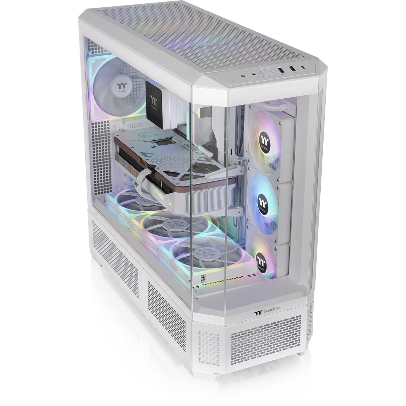 Thermaltake view 600 tg snow big tower behuizing (wit | 2x usb-a | 1x usb-c | tempered glass)