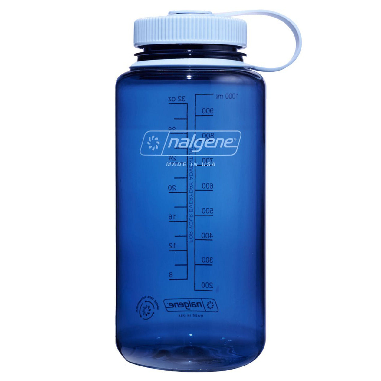 Nalgene Wide Mouth Sustain Water Bottle, 1 Liter drinkfles (Indigo)