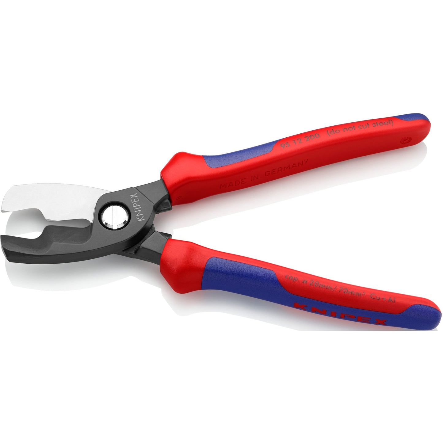 KNIPEX kabelschaar met dubbele snijkanten 9512200 kniptang (rood blauw)