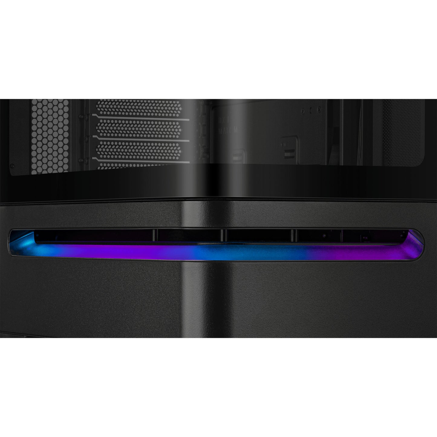 ASUS prime ap202 midi tower behuizing (zwart | 2x usb-a | 1x usb-c | rgb | tempered glass)