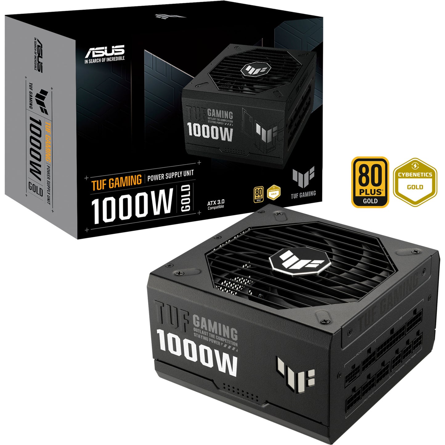ASUS tuf gaming gold modulaire 1000 watt voeding (zwart, 1x 12vhpwr, 4x pcie)