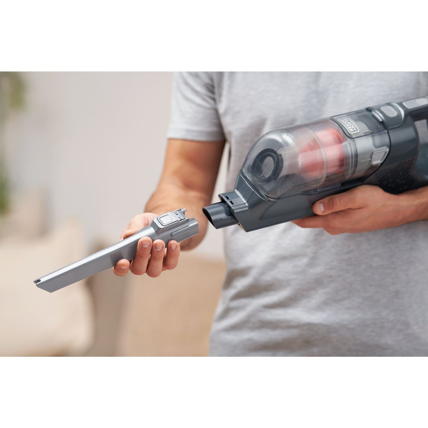 BLACK+DECKER bhfea18d1-qw 18v 2.0ah 2-in-1 steelstofzuiger met verwijderbare accu (18v 2.0ah accu en oplader inbegrepen)