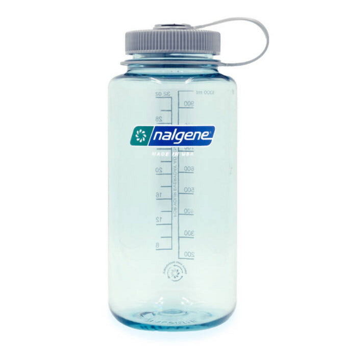 Nalgene Wide Mouth Sustain Water Bottle, 1 Liter drinkfles (Lichtblauw)