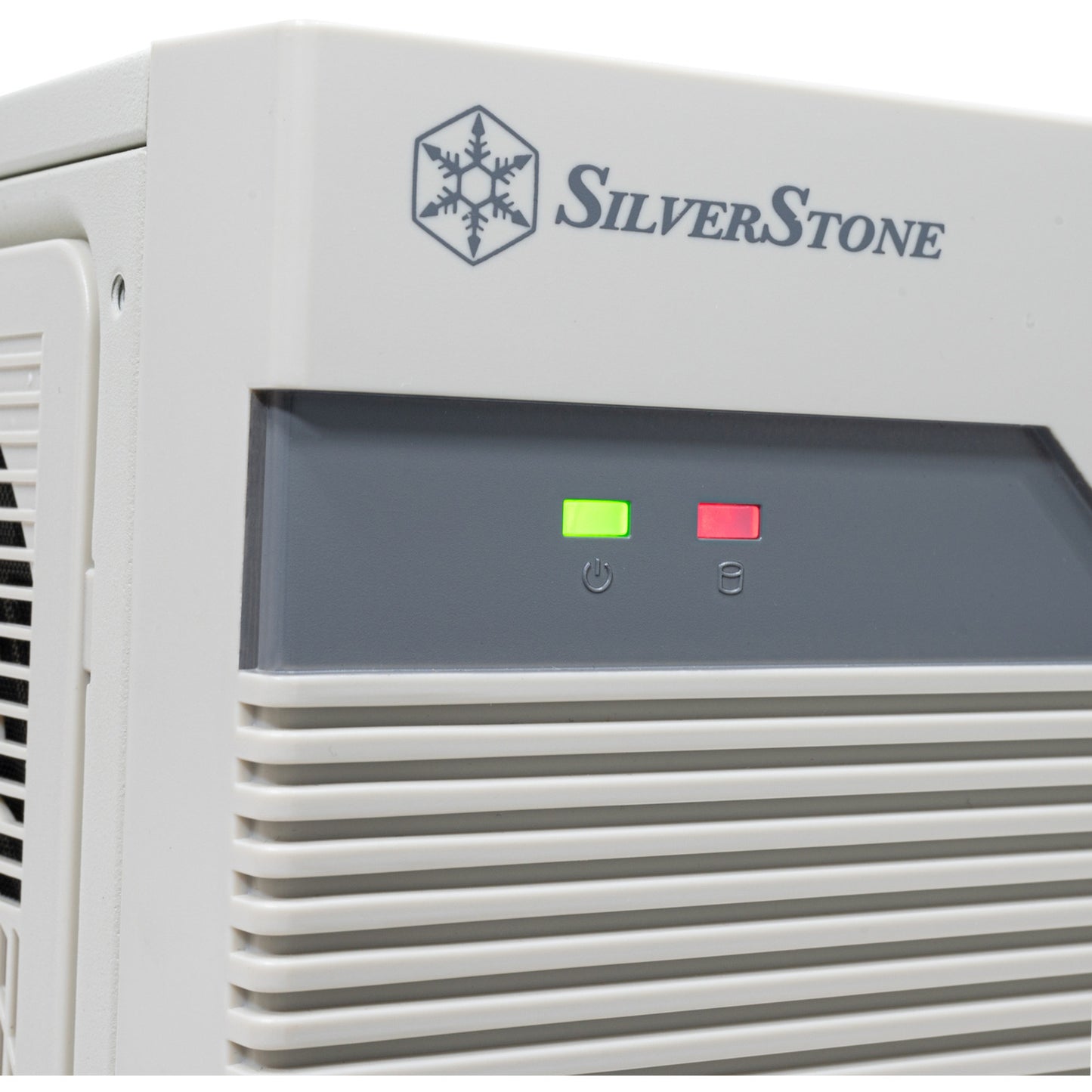SilverStone flp01 htpc behuizing (crème | 2x usb-a | 1x usb-c)