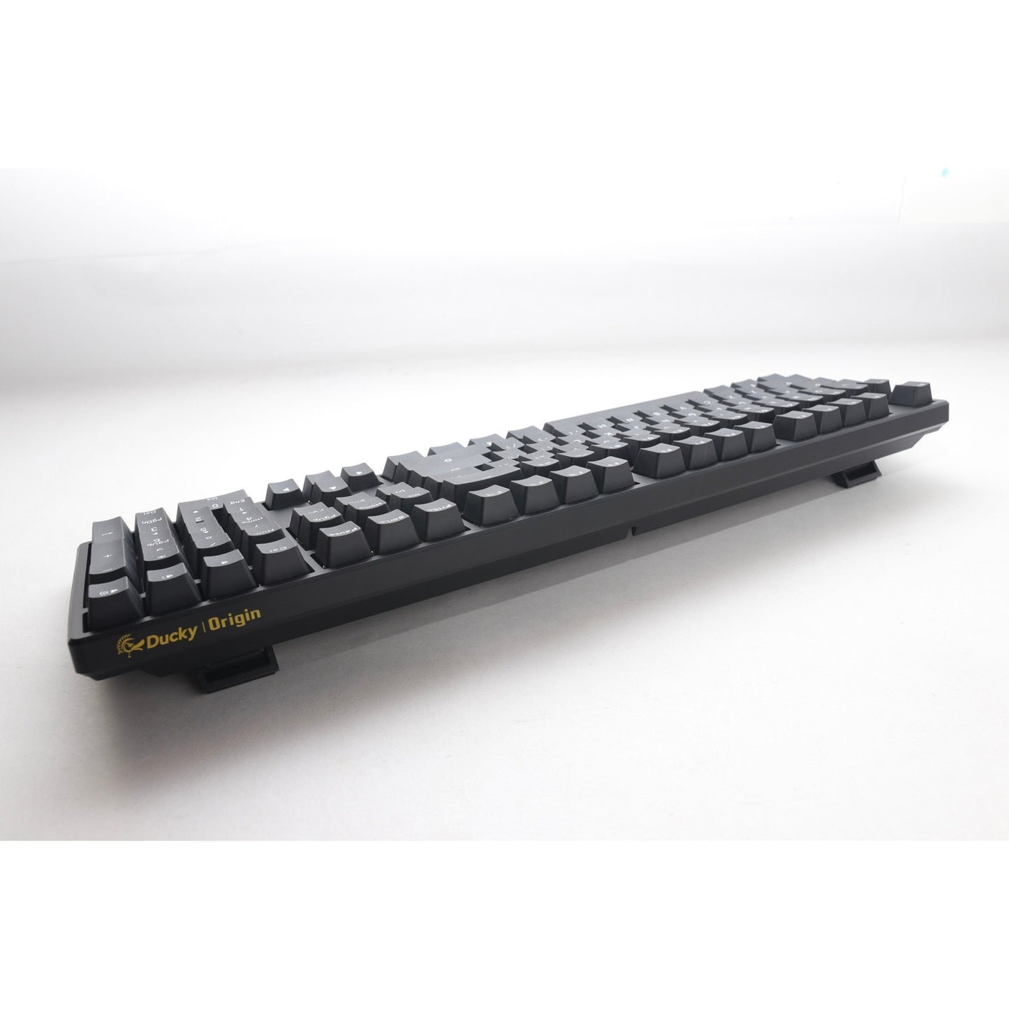 Ducky origin phantom black mechanisch toetsenbord (zwart, us lay-out (qwerty), cherry mx blue, 100%, hot swap, pbt double-shot keycaps)