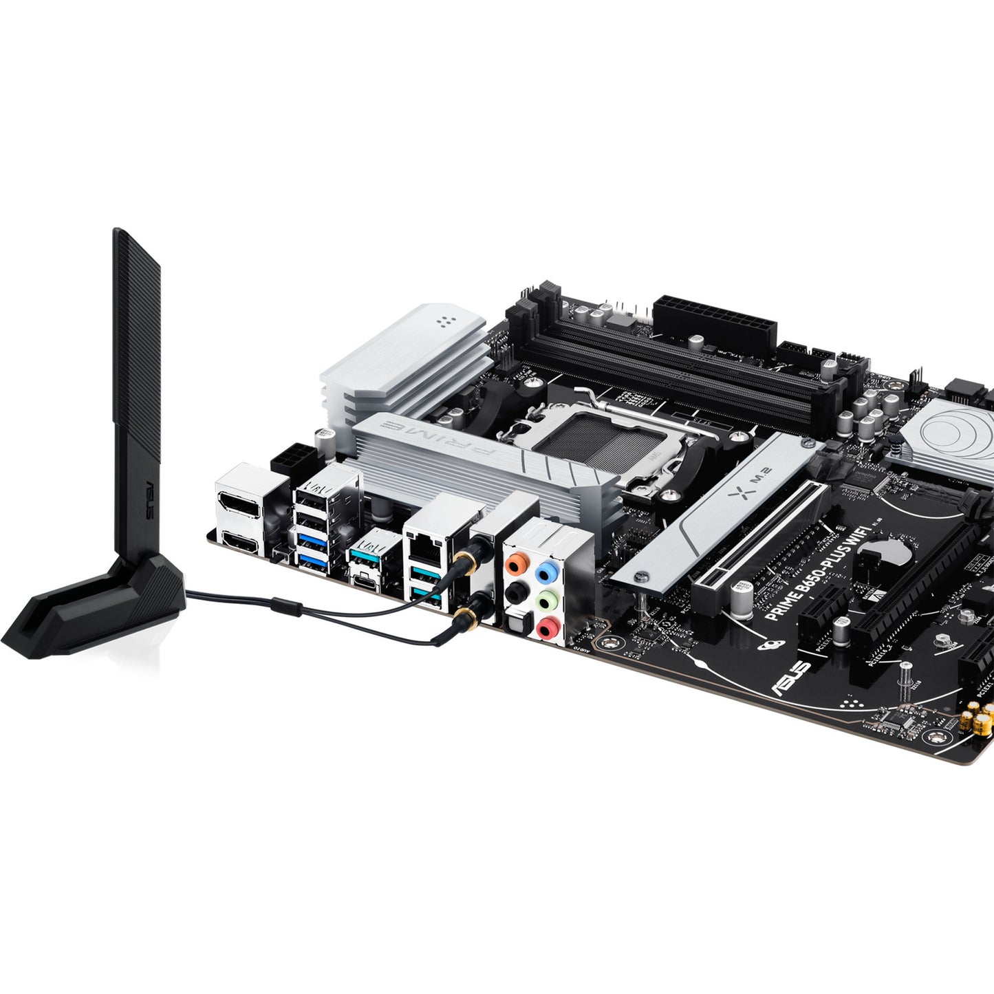 ASUS prime b650-plus wifi socket am5 moederbord (zwart zilver, raid, 2.5gb-lan, wi-fi 6e, bt 5.3, sound, atx)