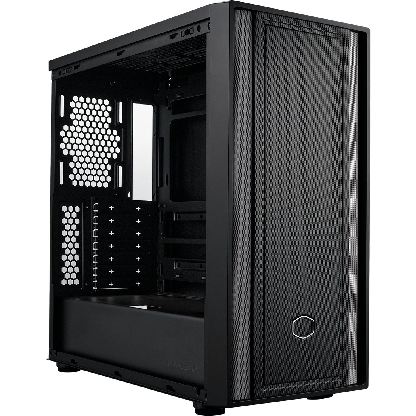 Cooler Master masterbox 600 lite midi tower behuizing (zwart | 2x usb-a | 1x usb-c | rgb | tempered glass)