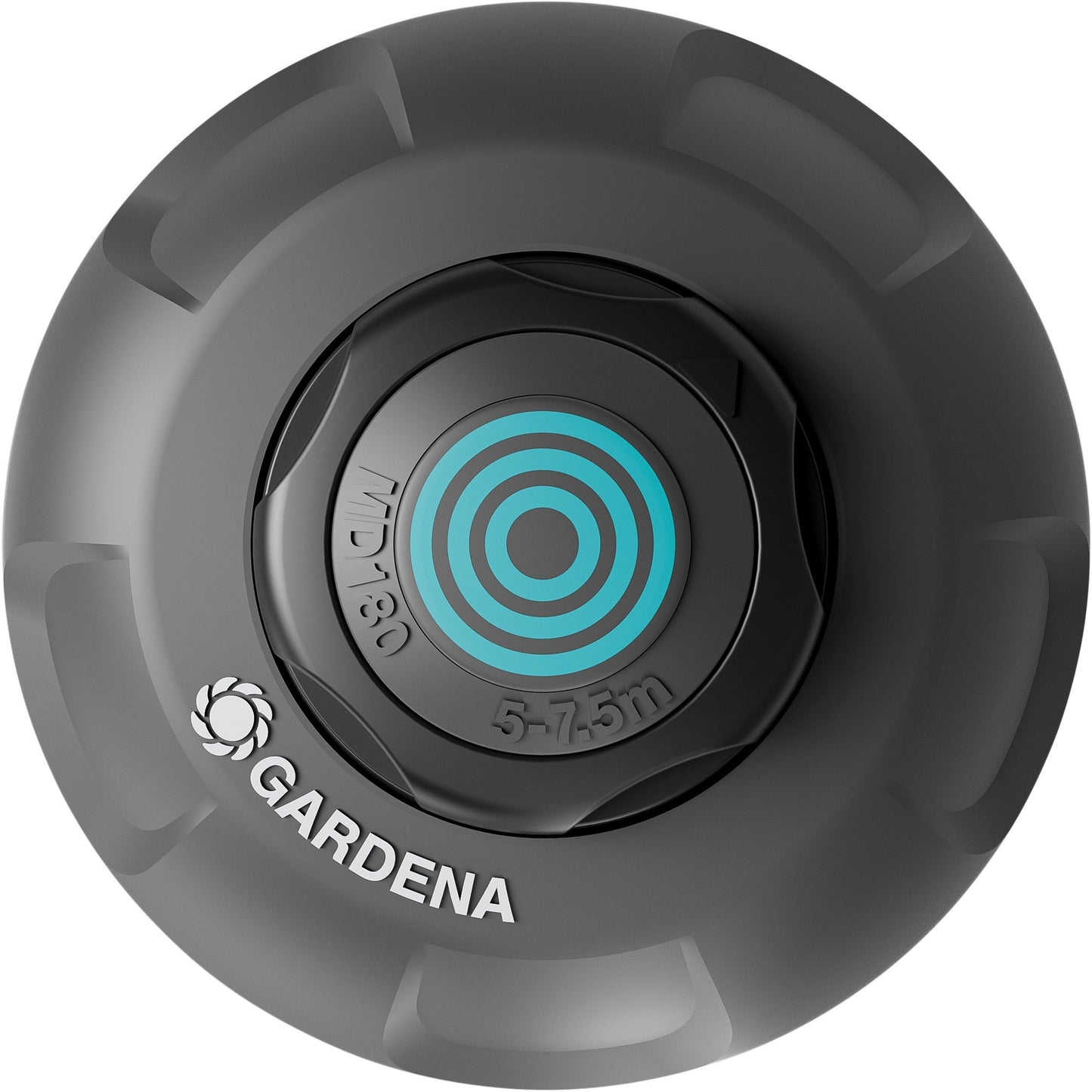 GARDENA pop-up sprinkler md180 sproeier (zwart grijs, sproeiafstand tussen 5 m en 7,5 m)