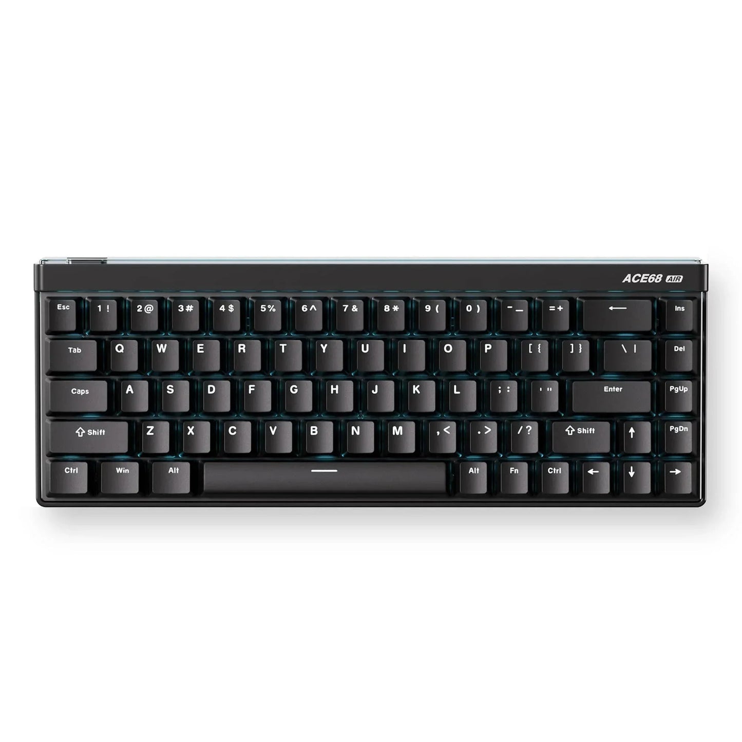 MCHOSE Ace 68 Air Hall Effect Magnetic Switch Gaming Keyboard (Zwart, US lay-out (QWERTY), Mount Tai GT HE, 65%, RGB, Hot swap, PBT Keycaps, USB-C, Hall Effect Sensor)