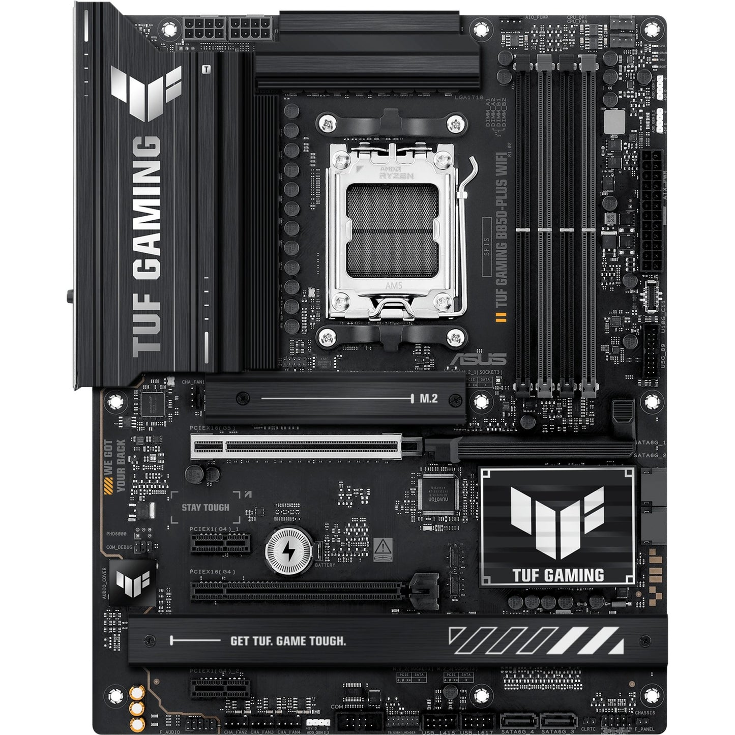 ASUS tuf gaming b850-plus wifi socket am5 moederbord (raid, 2.5gb-lan, wi-fi 7, bt, sound, atx)