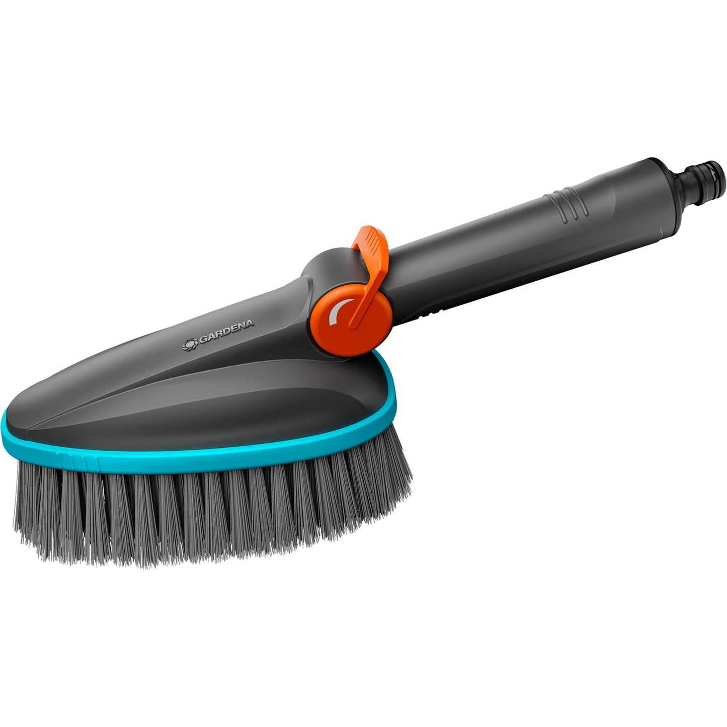 GARDENA cleansystem handborstel m zacht wasborstel (grijs turquoise, 18842-20, met slangaansluiting)