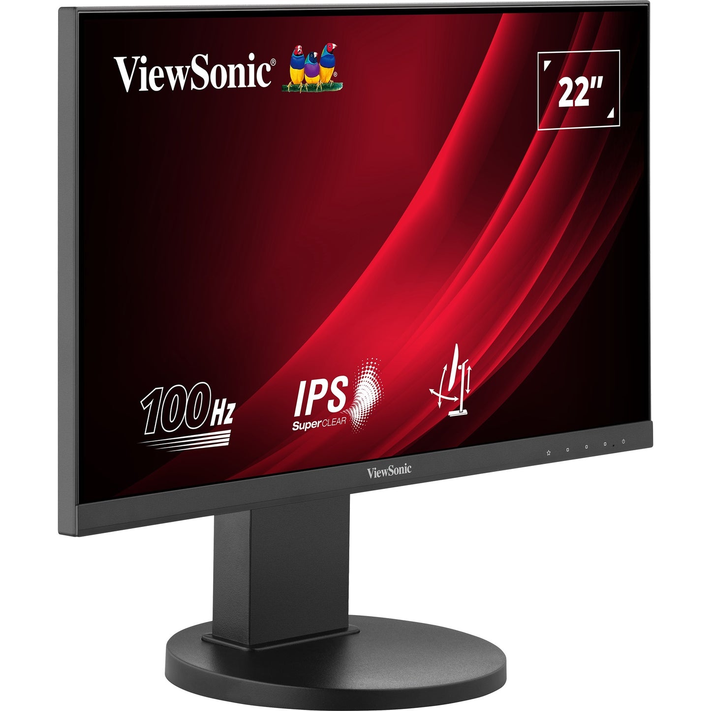 ViewSonic vg2208a-hd 22 monitor (zwart, 1x hdmi, vga, 100 hz)