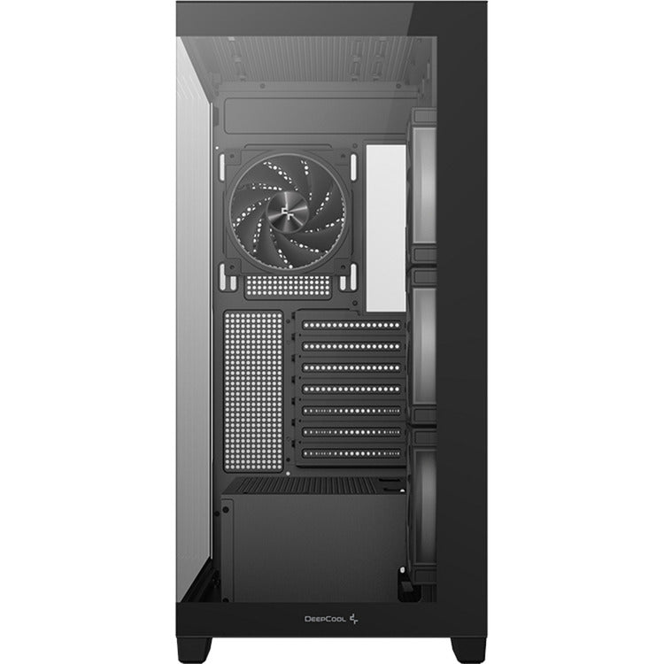DeepCool cg580 4f v2 midi tower behuizing (zwart | 2x usb-a | 1x usb-c | rgb | tempered glass)