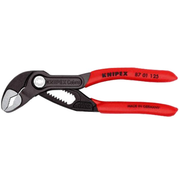 KNIPEX cobra 125 mm zweedse- waterpomp-tang (rood, gekartelde gripvlakken)