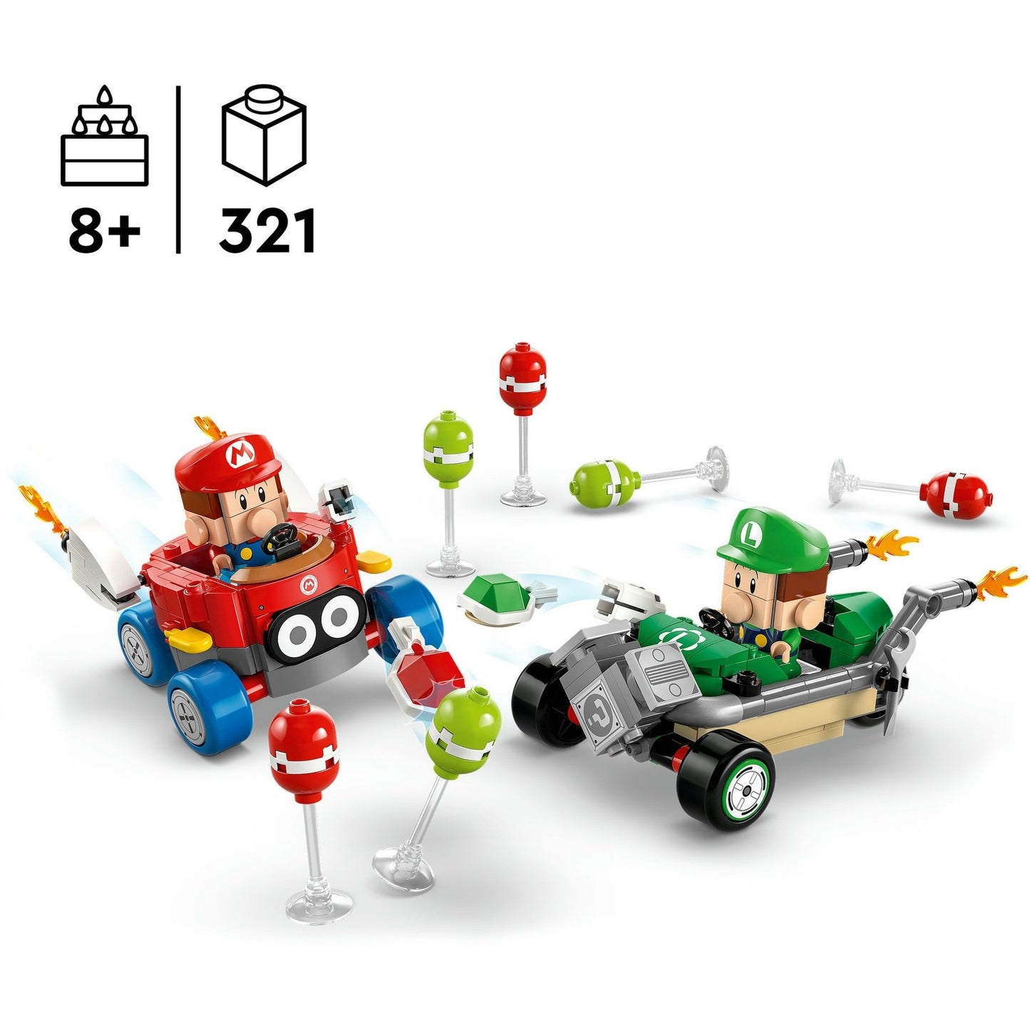 LEGO super mario 72034 mario kart baby mario vs. baby luigi