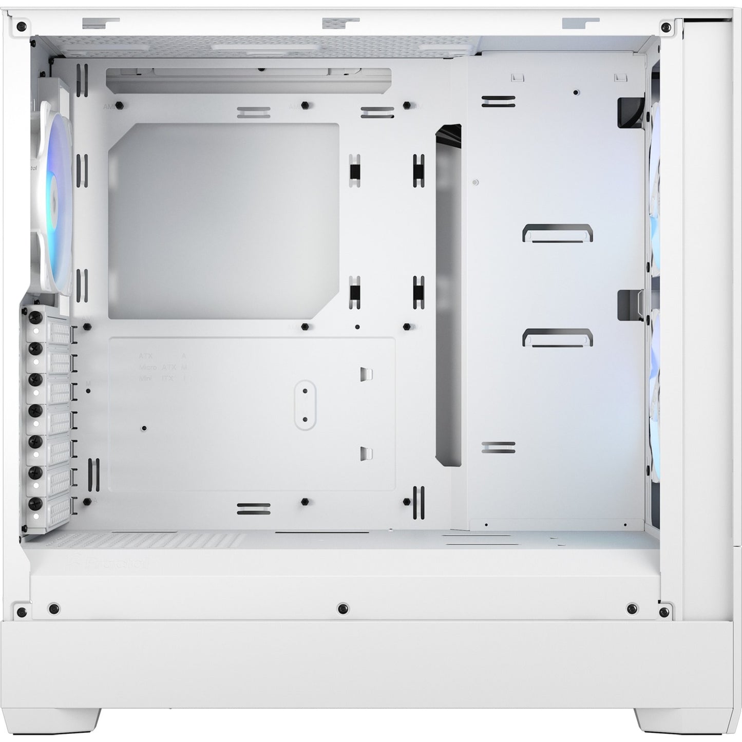Fractal Design pop air rgb midi tower behuizing (wit | 2x usb-a | rgb | tempered glass)