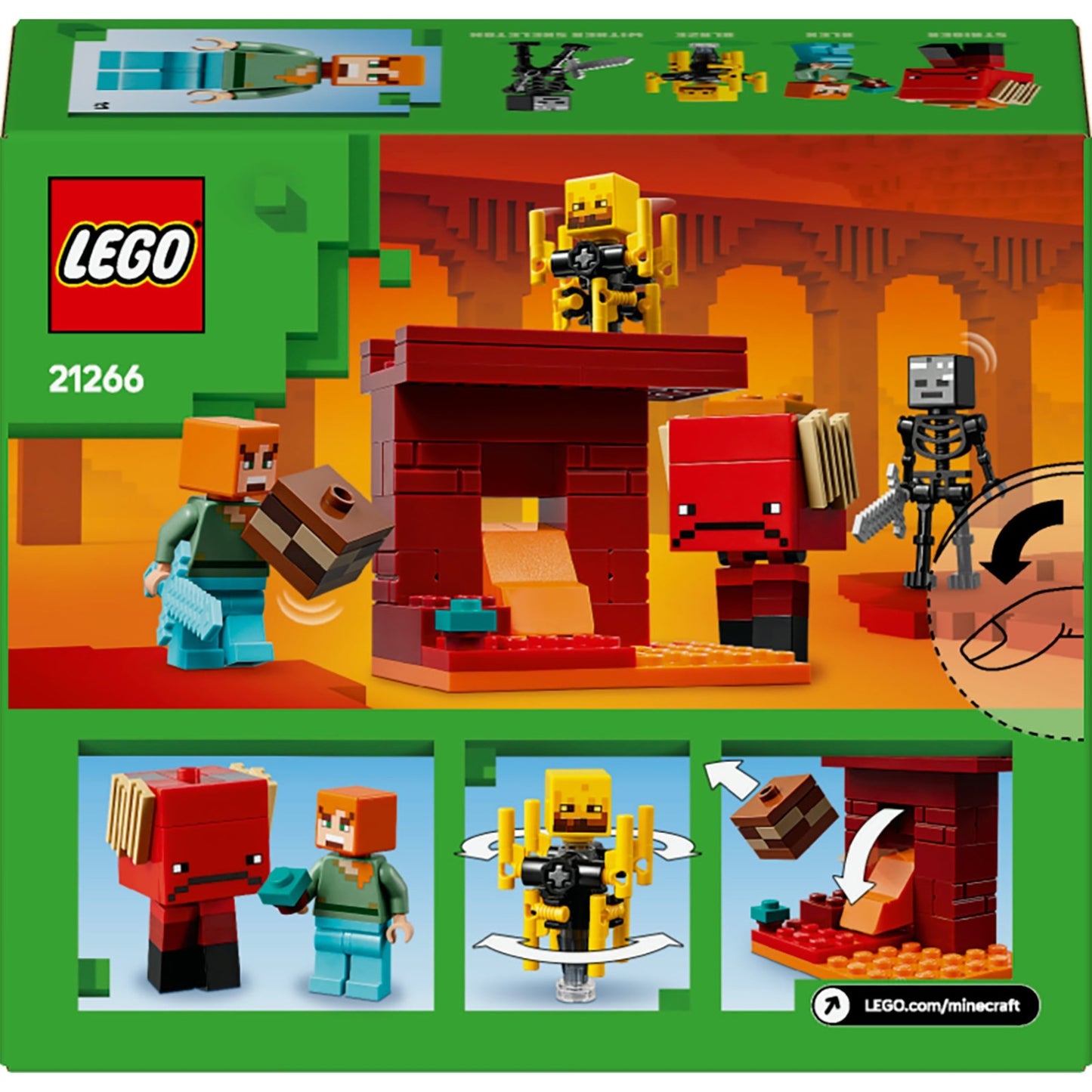 LEGO minecraft 21266 de lavastrijd in de nether