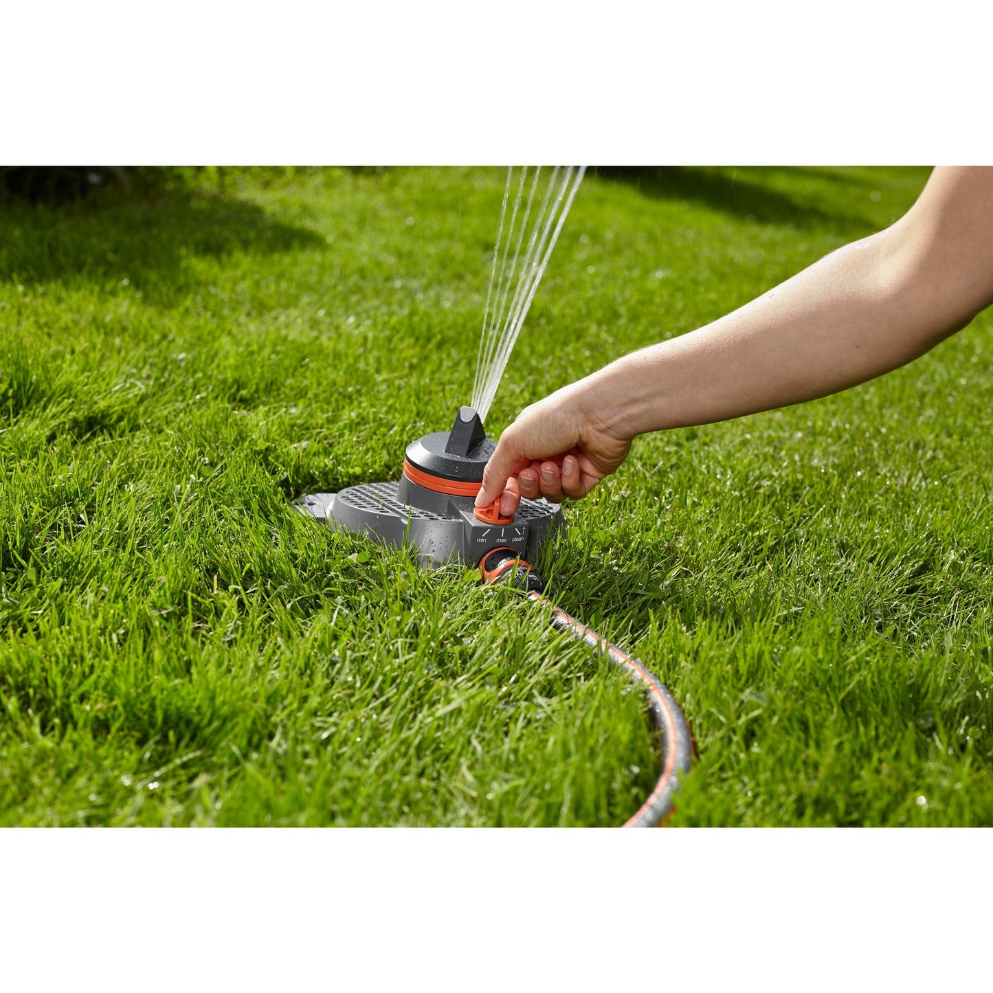 GARDENA comfort sector- en cirkelsproeier tango (grijs oranje, 2065-20)