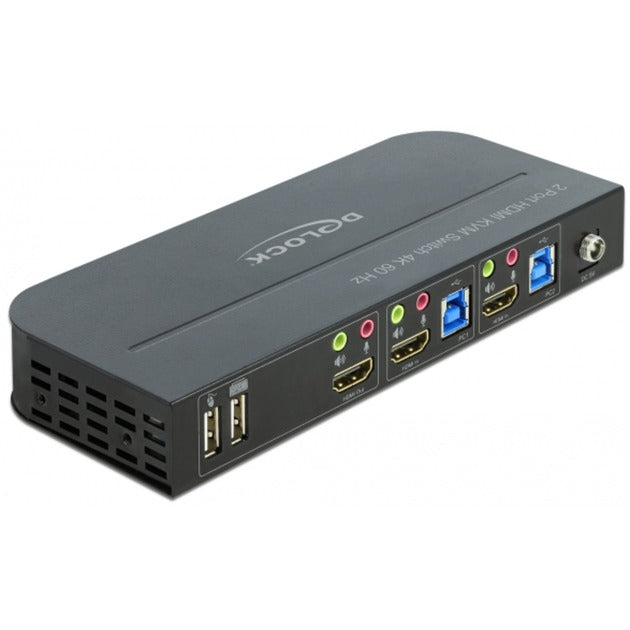 DeLOCK hdmi kvm switch kvm-switch (zwart, 4k 60 hz, usb 3.0, audio)