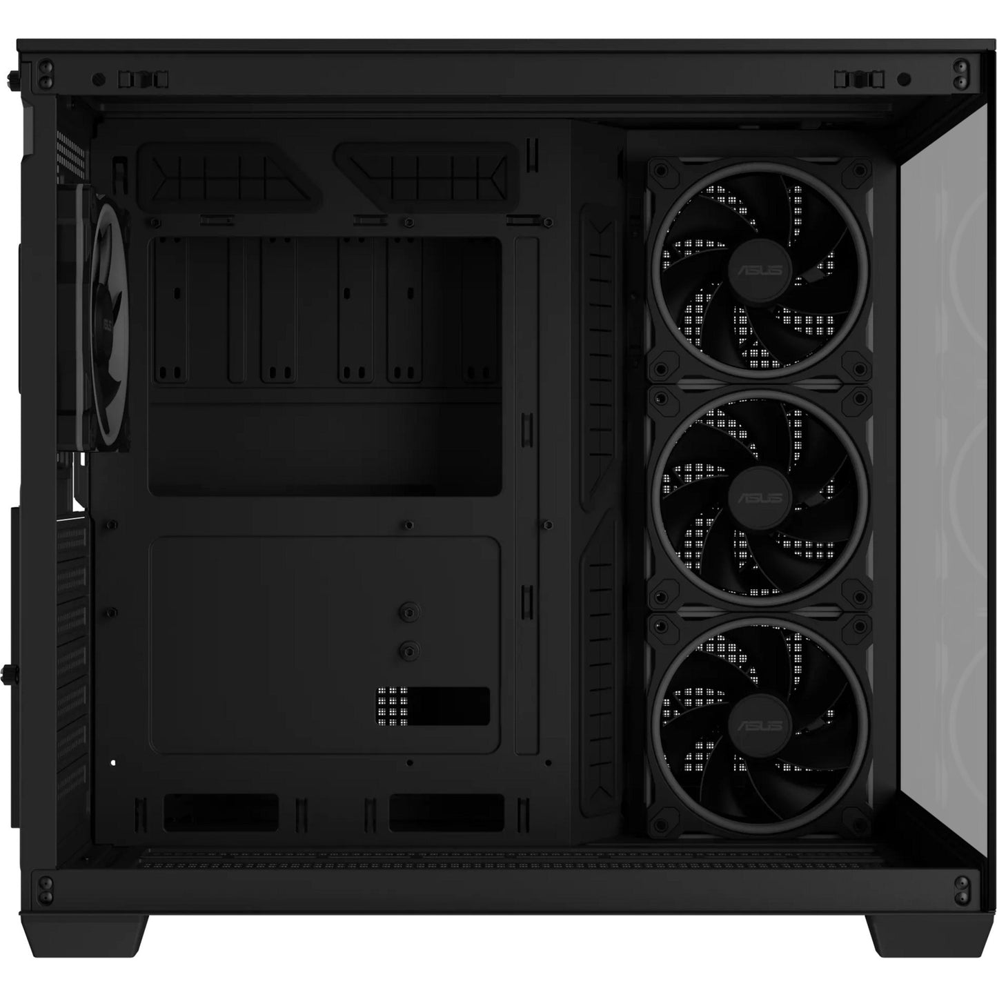 ASUS a32 plus midi tower behuizing (zwart | 2x usb-a | 1x usb-c | rgb | tempered glass)