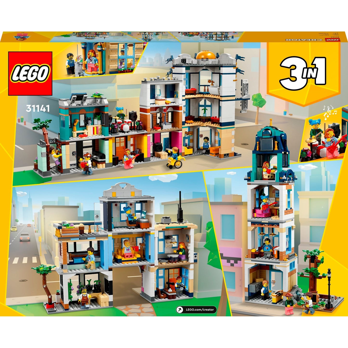LEGO creator 3-in-1 - hoofdstraat constructiespeelgoed (31141)