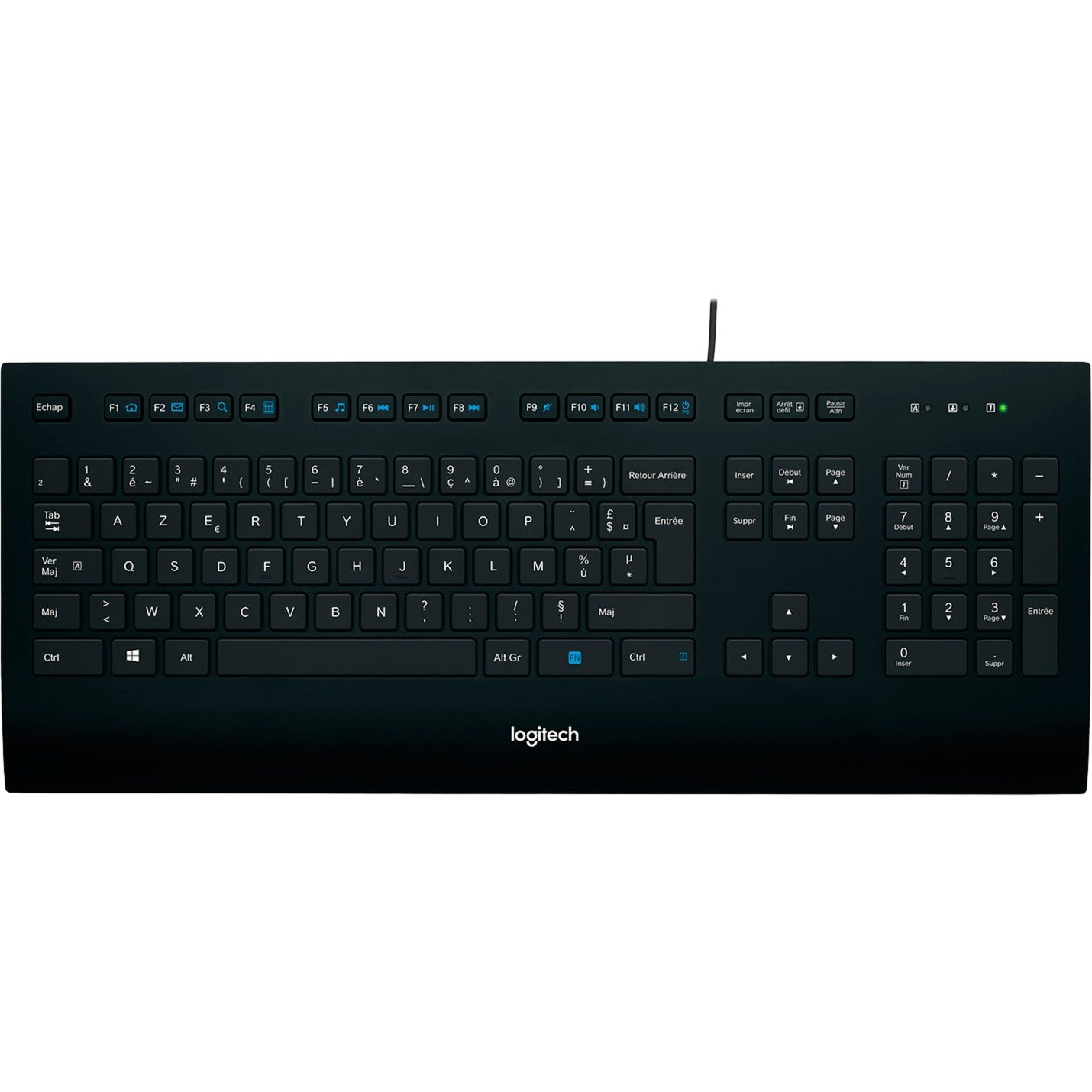 Logitech k280e toetsenbord (zwart, eu lay-out (qwerty), rubberdome)