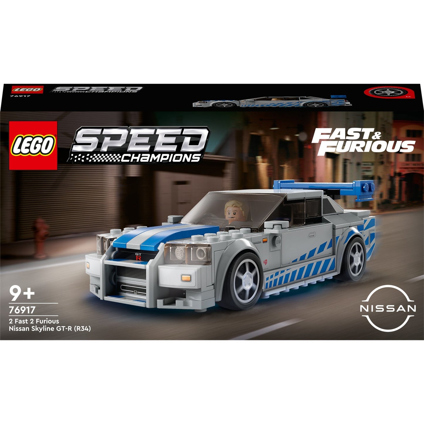 LEGO speed champions 76917 2 fast 2 furious nissan skyline gt-r (r34)