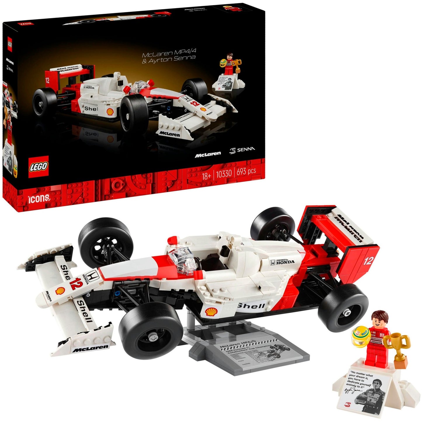 LEGO icons - mclaren mp4 4 en ayrton senna constructiespeelgoed (10330)